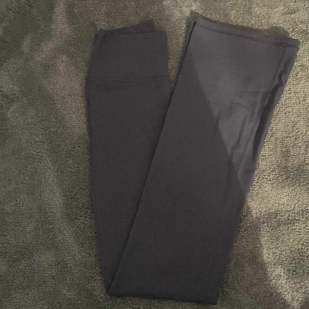 Athleta. Flare leggings. Purplish gray color. Size small.